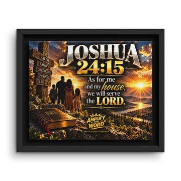 Joshua 24:15 Framed Canvas Wall Art