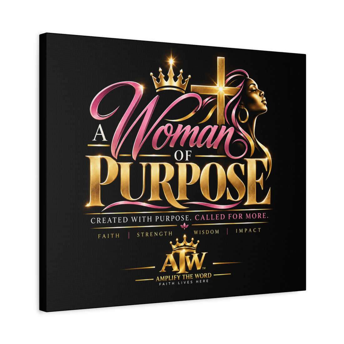 A Woman of Purpose Canvas — Inspirational Christian Wall Art