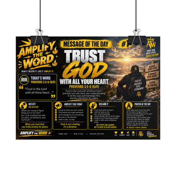 Trust God Poster — 'Trust God with All Your Heart' Christian Wall Art (Rolled Poster)