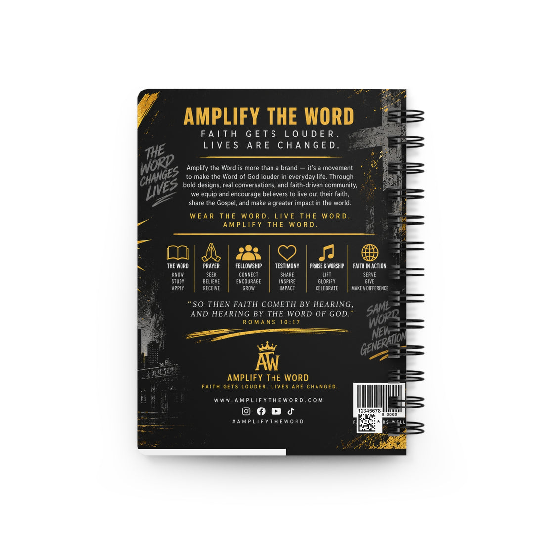 Amplify the Word Journal — Faith-Inspired Spiral Notebook