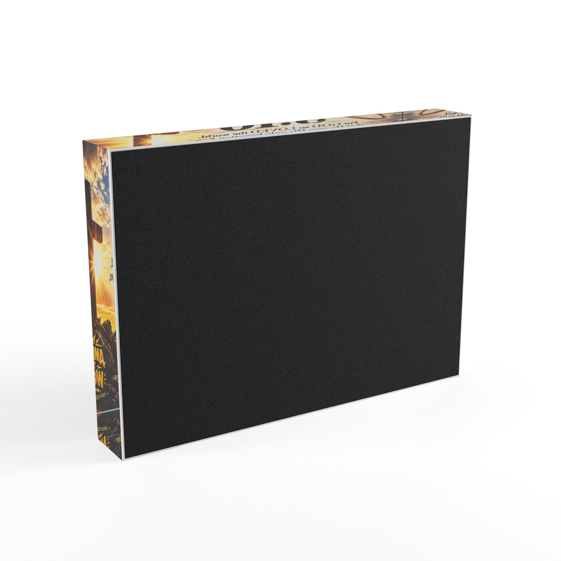 John 3:16 Photo Block – Inspirational Christian Cross Scripture Display