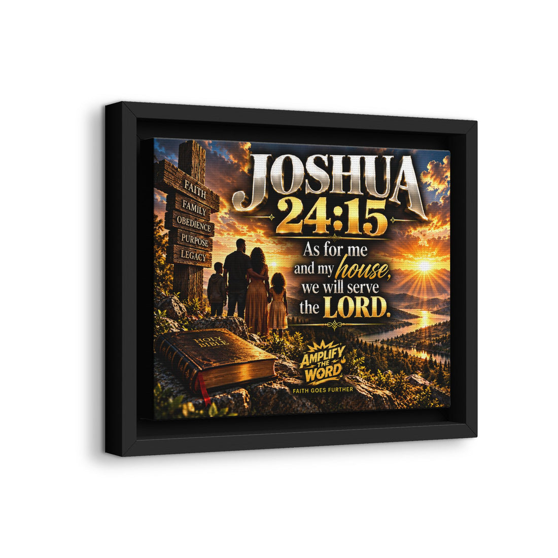 Joshua 24:15 Framed Canvas Wall Art