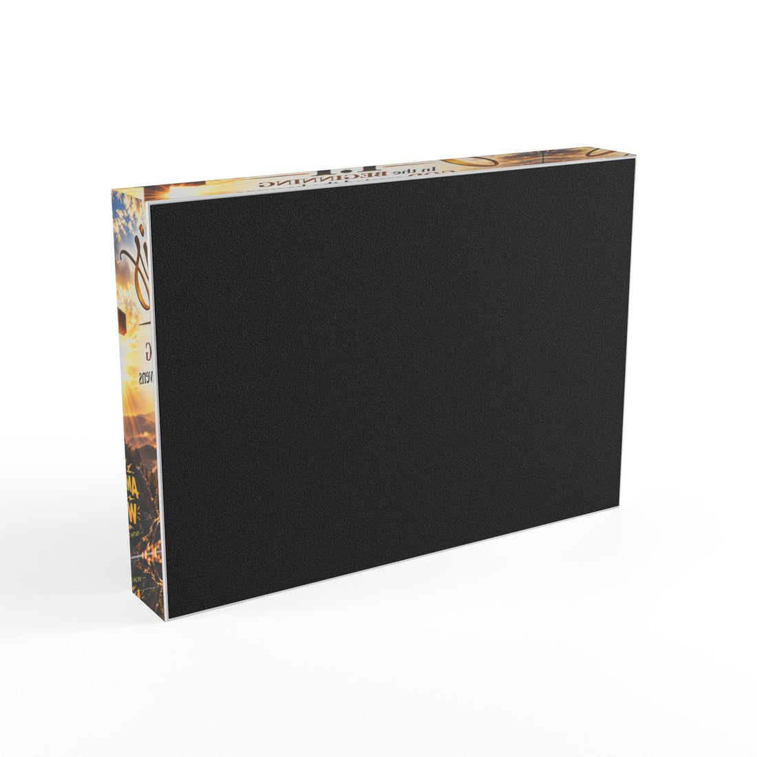 Genesis 1:1 Photo Block — Inspirational Scripture Cross Wall Art