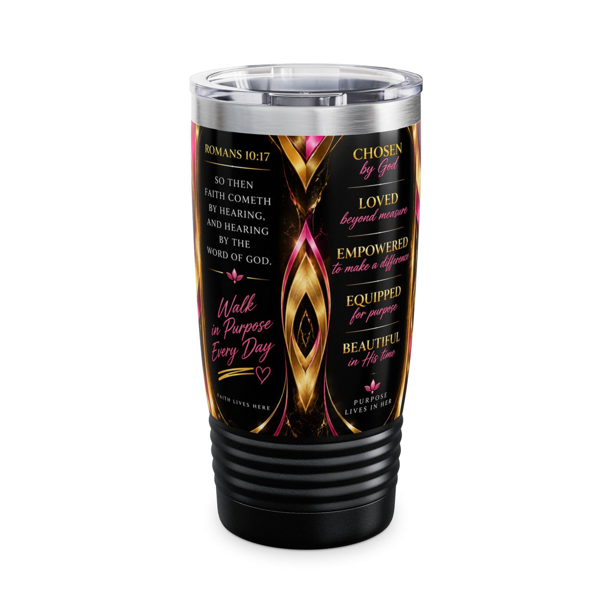 Woman of Purpose 20oz Tumbler — Inspirational Christian Travel Mug