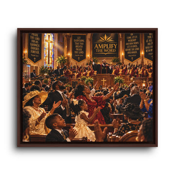 Amplify Faith Church Celebration Framed Canvas Wall Art