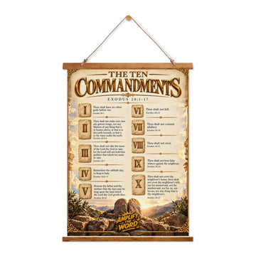 The Ten Commandments Wall Tapestry – Christian Scripture Home Decor