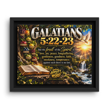 Galatians 5:22-23 Fruit of the Spirit Framed Canvas Wall Art