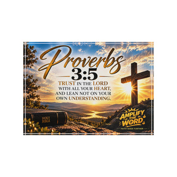 Proverbs 3:5 Photo Block — Inspirational Christian Faith Wall Art