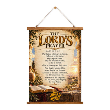 The Lord’s Prayer Wood Topped Wall Tapestry