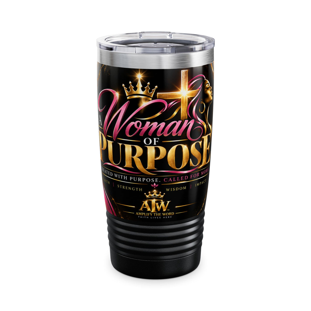Woman of Purpose 20oz Tumbler — Inspirational Christian Travel Mug