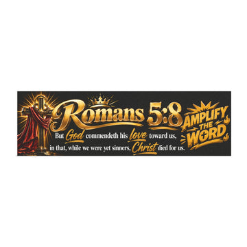 Romans 5:8 Christian Bible Verse Car Magnet