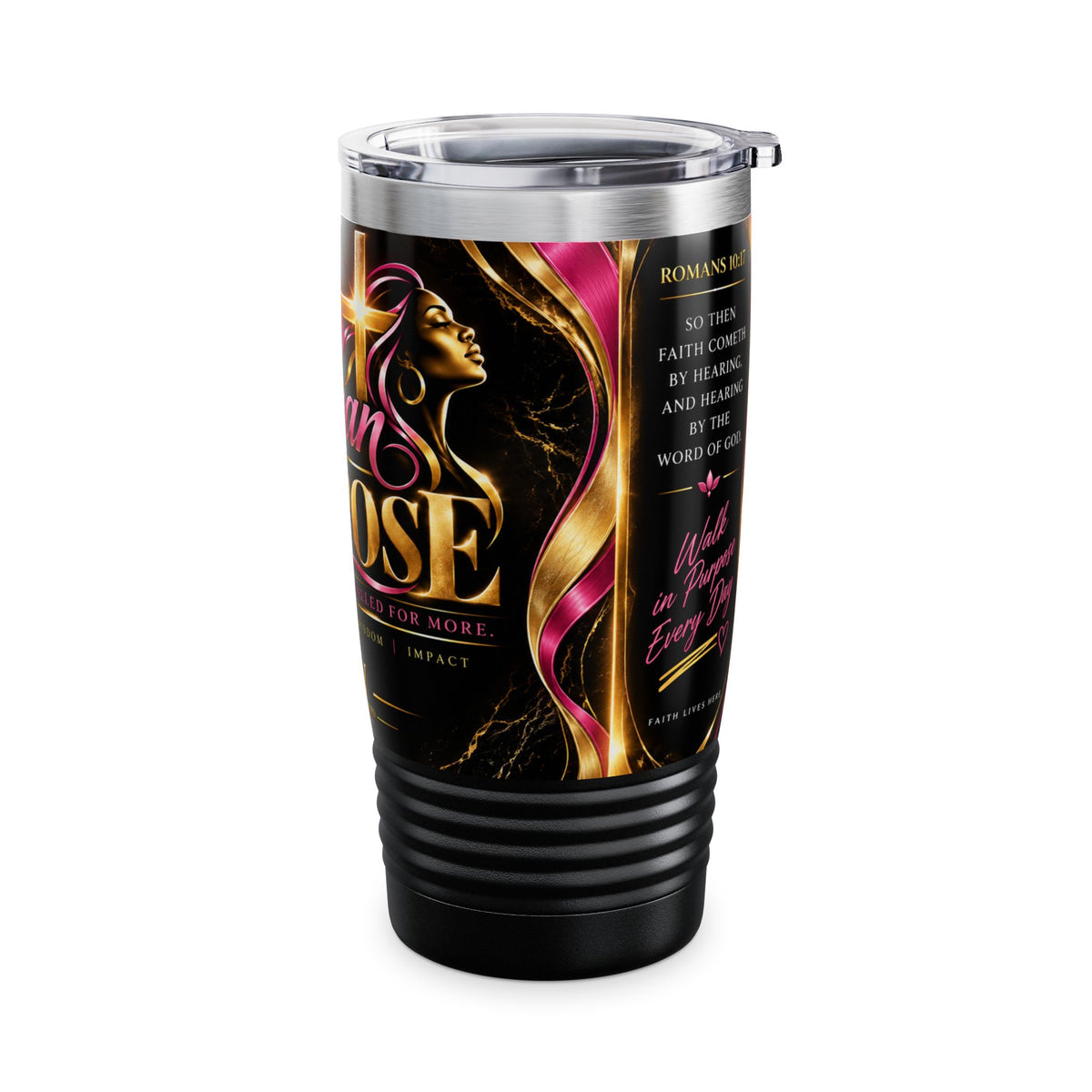 Woman of Purpose 20oz Tumbler — Inspirational Christian Travel Mug